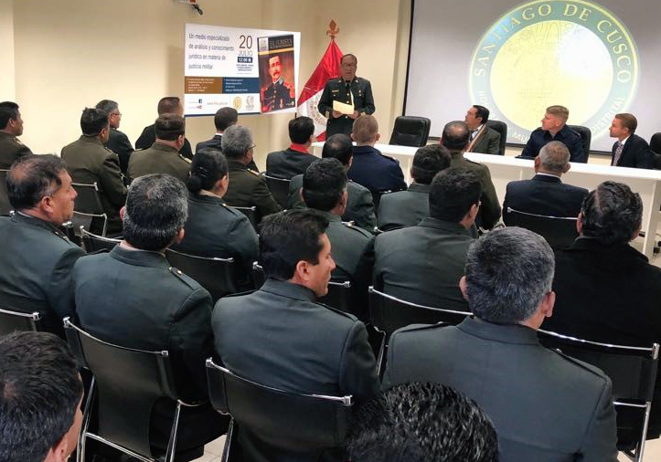 opening ceremony for a trial advocacy exchange in Cusco, Peru on 18 July 2018